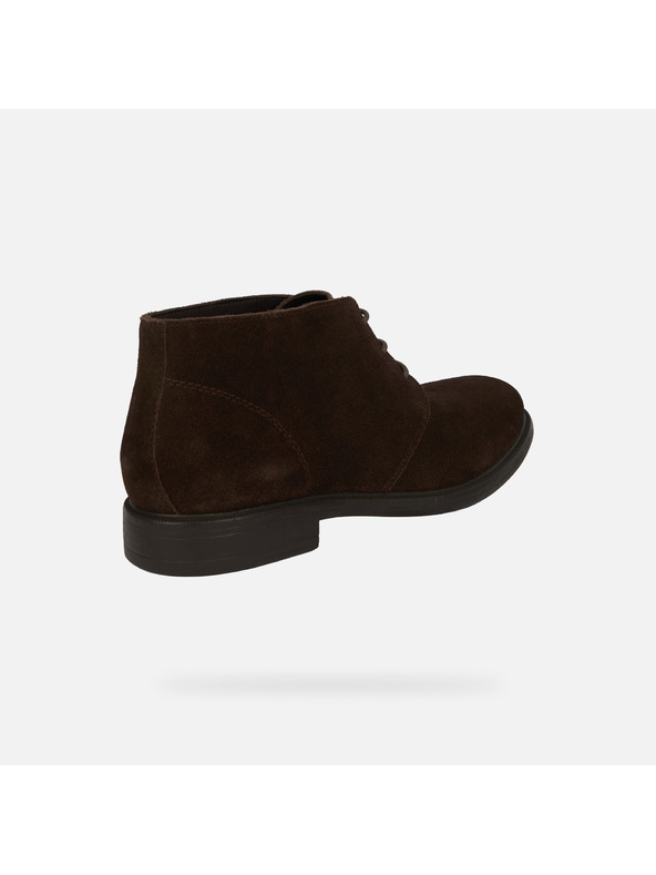 Geox Tmavo hnedá pánska členkové topánky Geox Terence