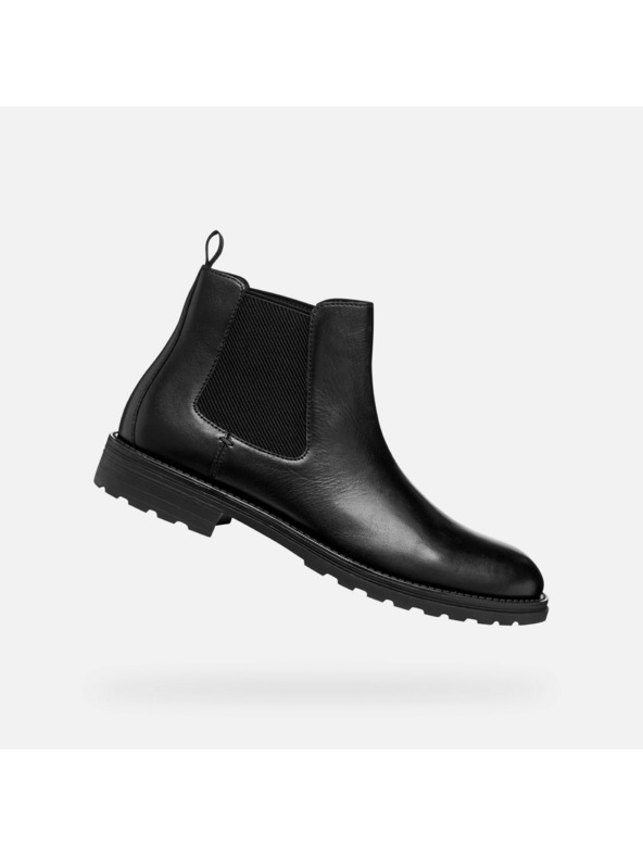 Geox Čierna pánska členkové topánky Geox Redclif