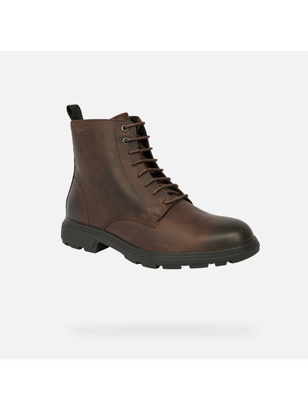 Geox Hnedá pánska členkové topánky Geox Meiern
