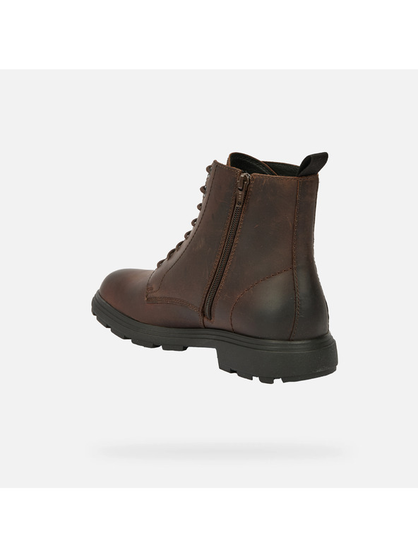 Geox Hnedá pánska členkové topánky Geox Meiern