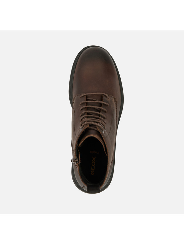 Geox Hnedá pánska členkové topánky Geox Meiern