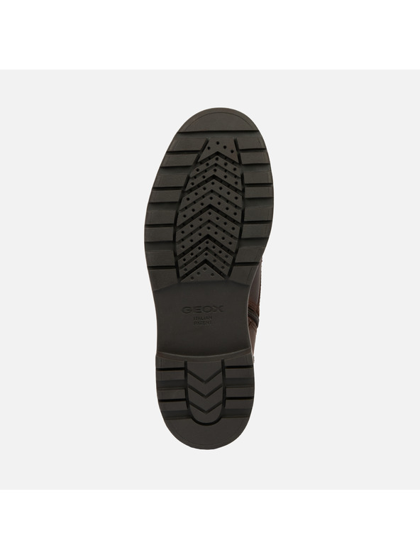 Geox Tmavo hnedá pánska členkové topánky Geox Andalo