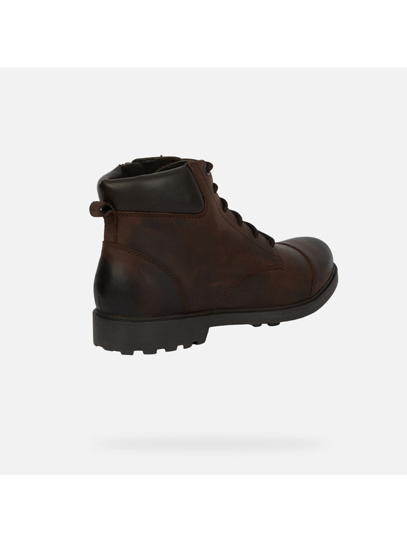 Geox Tmavo hnedá pánska členkové topánky Geox Rhadalf