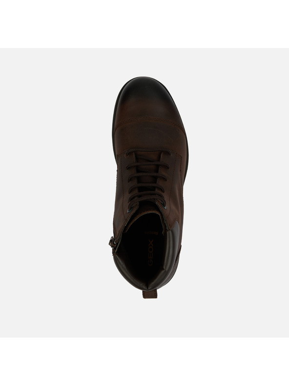 Geox Tmavo hnedá pánska členkové topánky Geox Rhadalf