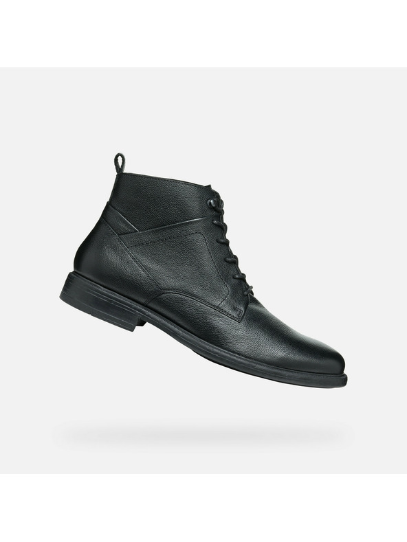 Geox Čierna pánska členkové topánky Geox Terence