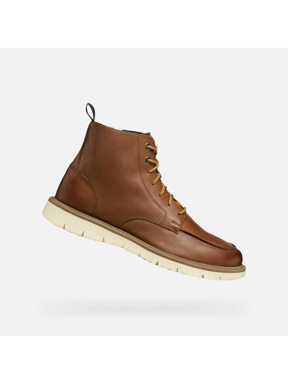 Geox Hnedá pánska členkové topánky Geox Pove