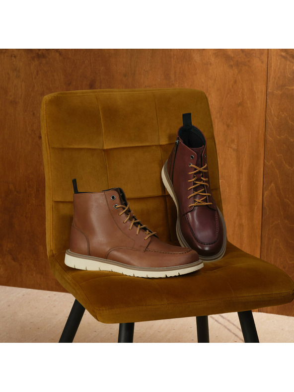 Geox Hnedá pánska členkové topánky Geox Pove