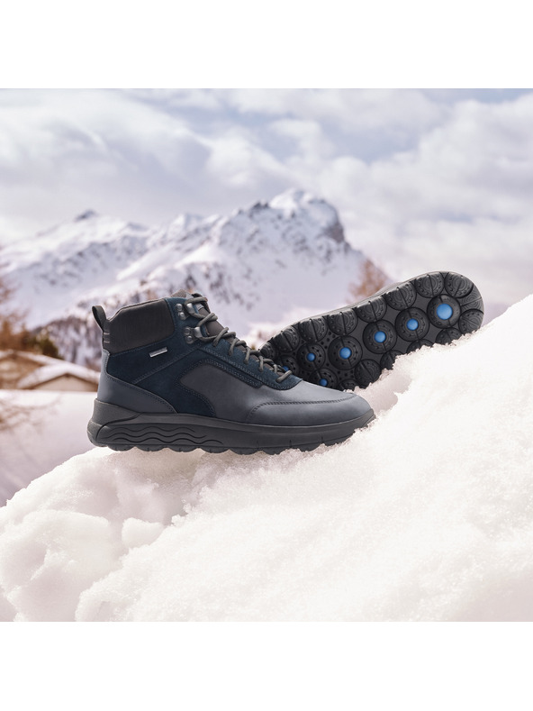 Geox Tmavomodré pánske členkové topánky Geox Spherica 4X4 ABX