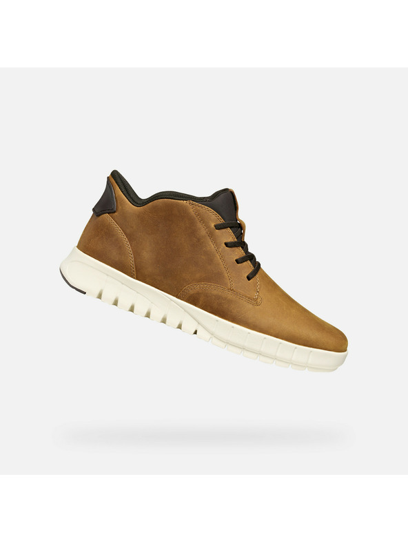 Geox Svetlo hnedá pánska členkové topánky Geox Flextride Plus