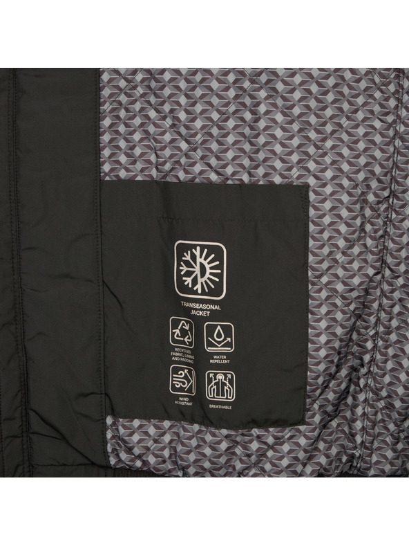 Geox Čierna pánska bunda Geox Jharrod