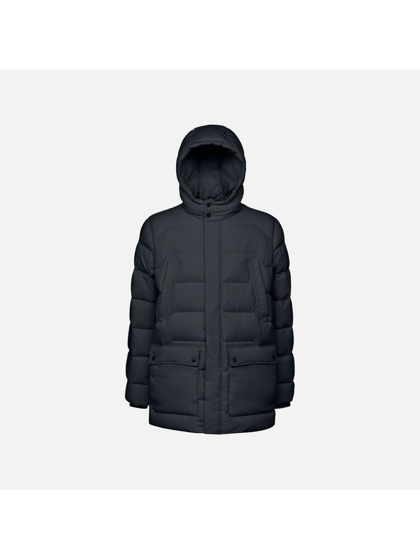 Geox Tmavomodrá pánska páperová bunda Geox Elver