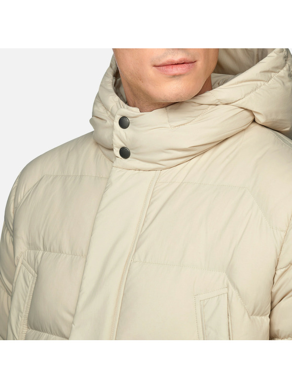 Geox Béžová pánska páperová bunda Geox Elver