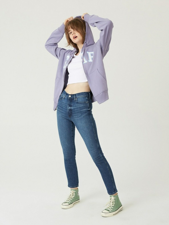 GAP Džínsy slim High Rise Vintage Washwell GAP