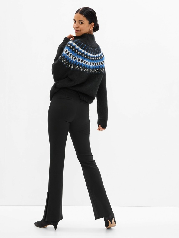 GAP Elegantné nohavice flare high rise GAP