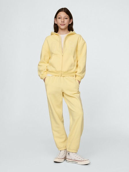 GAP Detské tepláky fleece logo army GAP