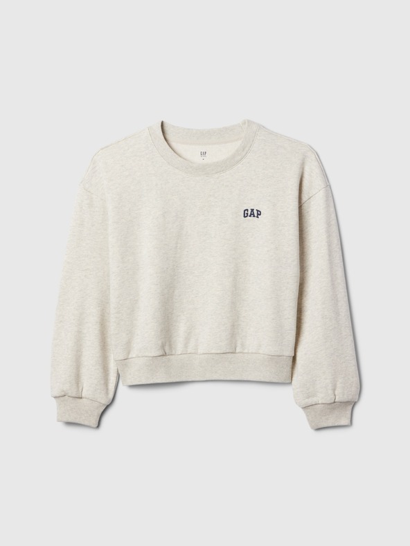 GAP Detská mikina s logom a fleece GAP