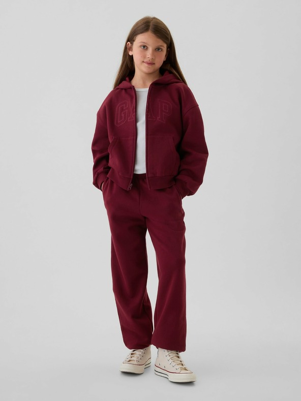 GAP Detská mikina s logom a fleece GAP