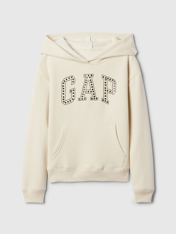 GAP Detská mikina s logom a fleece GAP