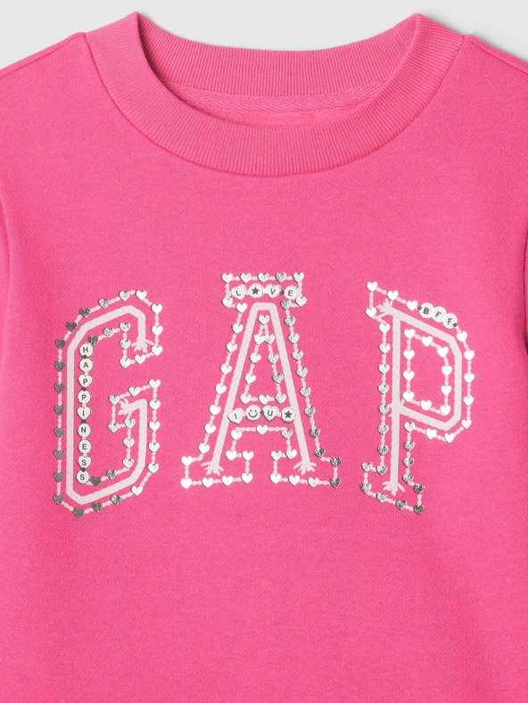 GAP Detská mikina s logom a fleece GAP
