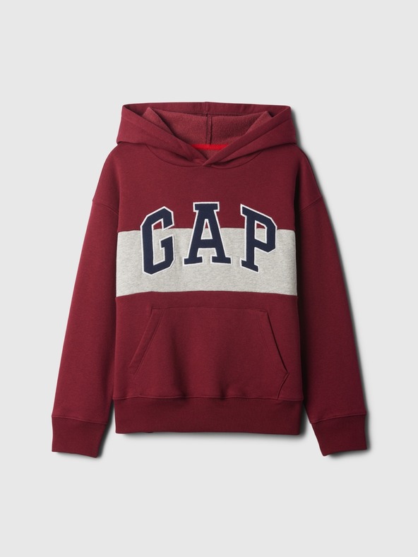 GAP Detská mikina s logom a fleece GAP