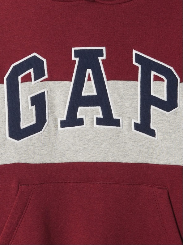 GAP Detská mikina s logom a fleece GAP