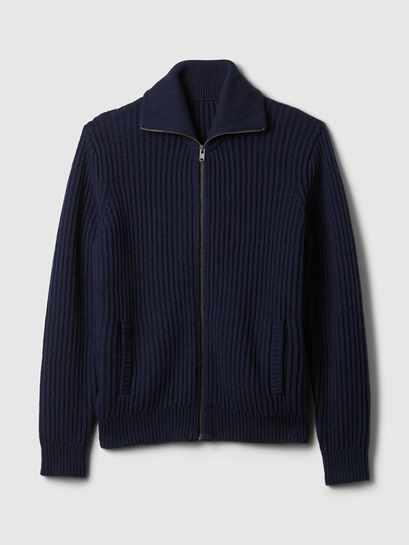 GAP Rebrovaný kardigan na zips GAP