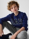 GAP Detská mikina s logom a fleece GAP