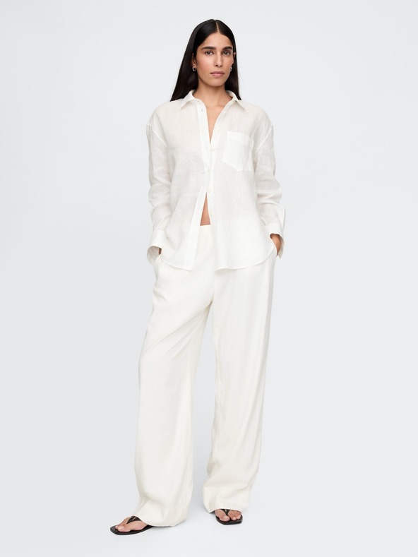 GAP Ľanová oversize košeľa Big Shirt GAP