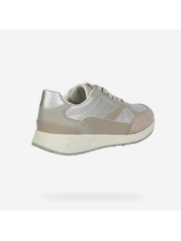 Geox Strieborné dámske tenisky Geox Bulmya