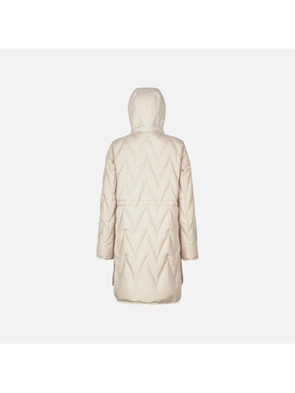 Geox Krémové dámske páperové bundy Geox Plummery