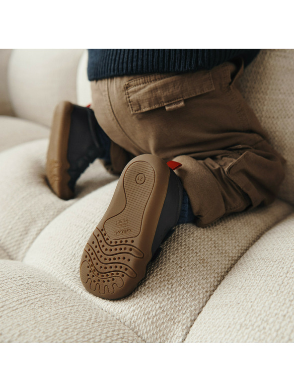 Geox Tmavomodré chlapčenské barefoot tenisky Geox Steppieup