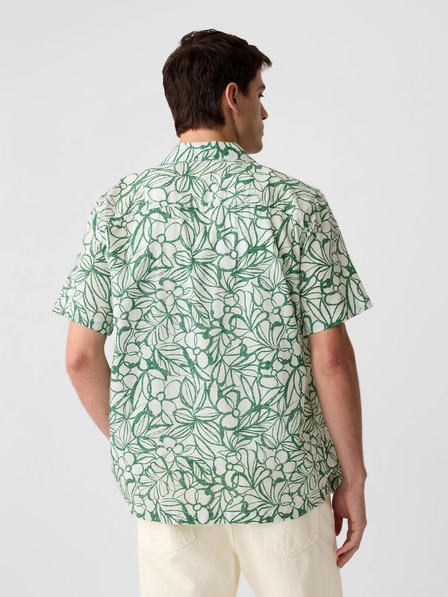 GAP Ľanová košeľa s krátkym rukávom GAP