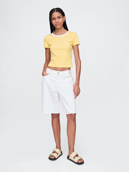 GAP Rebrované crop tričko GAP