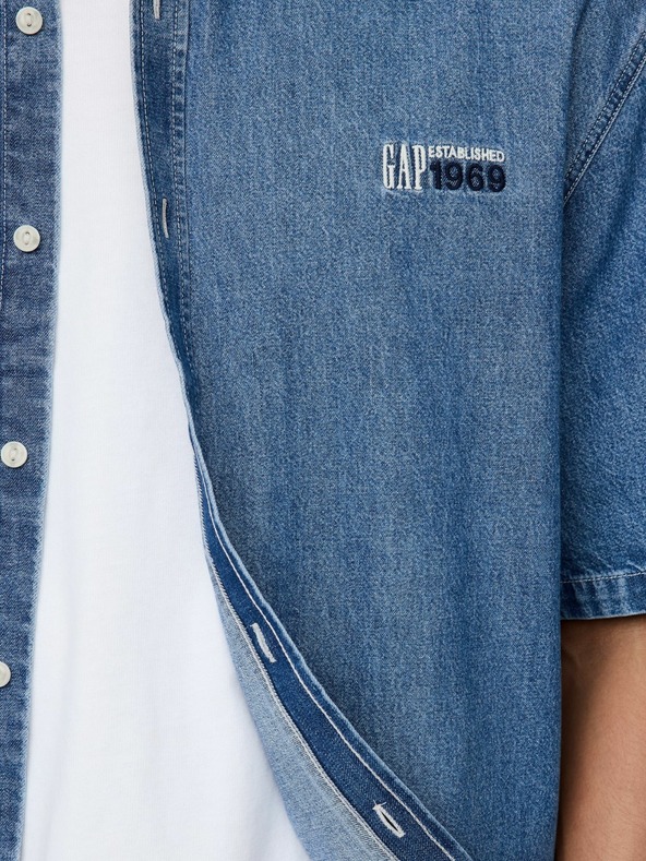 GAP Oversize džínsová košeľa GAP