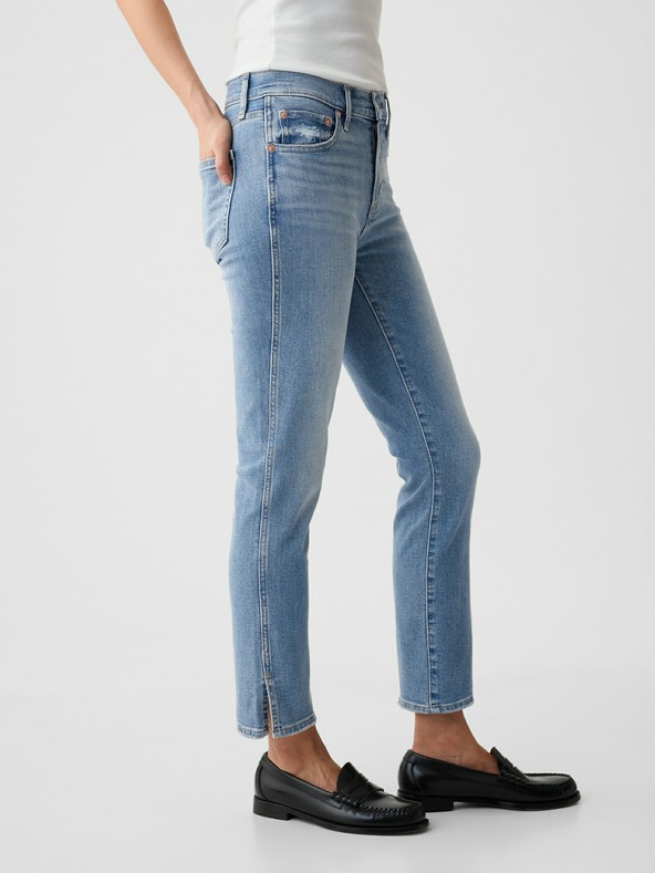 GAP Džínsy slim Mid Rise Split-Hem Vintage GAP