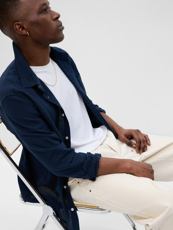 GAP Ľanová košeľa s dlhým rukávom GAP