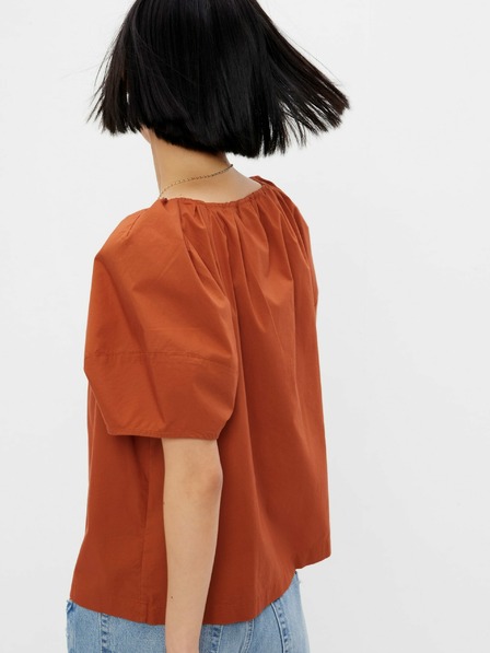 GAP Bavlnená crop blúzka s krátkym rukávom GAP