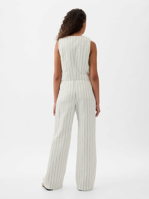 GAP Ľanová pruhovaná vesta GAP