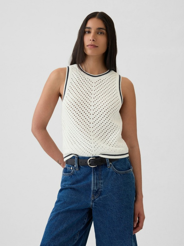 GAP Háčkovaný crop top GAP
