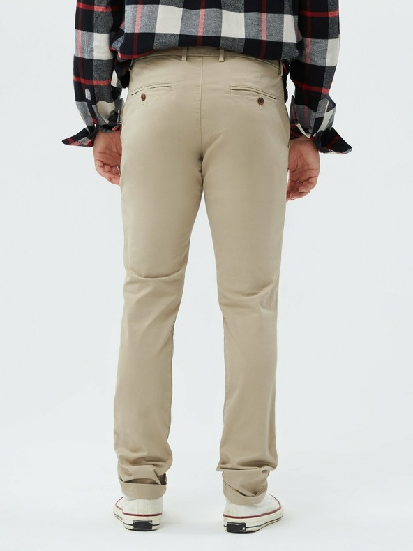 GAP Nohavice essential khaki skinny fit GapFlex GAP