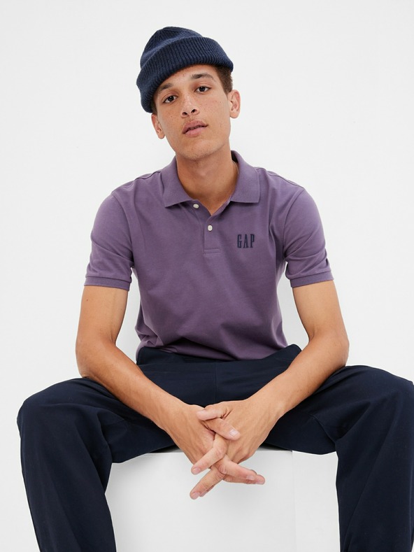 GAP Polo tričko logo jersey organic GAP