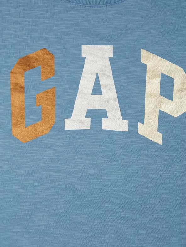 GAP Baby tričko s metalickým logom GAP