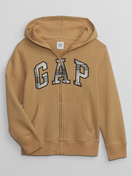 GAP Detská mikina s logom a fleece GAP