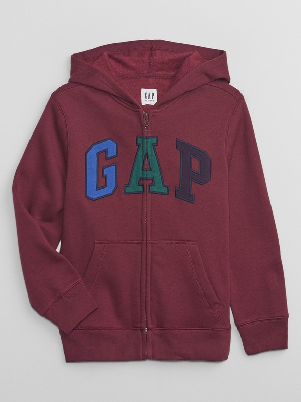 GAP Detská mikina s logom a fleece GAP