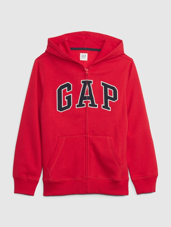 GAP Detská mikina s logom a fleece GAP