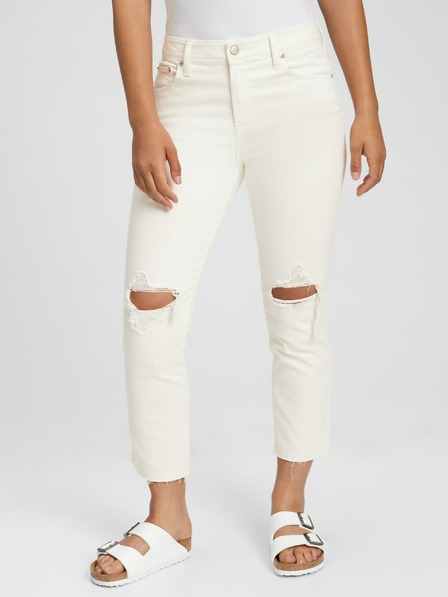 GAP Džínsy slim boyfriend Mid Rise Destructed Universal GAP