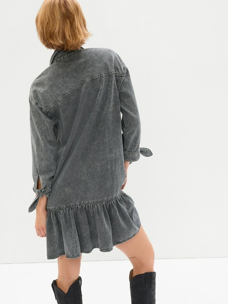 GAP Džínsové mini šaty s volánom GAP