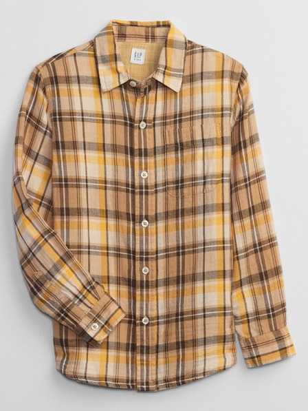 GAP Detská kockovaná pyžamová košeľa GAP