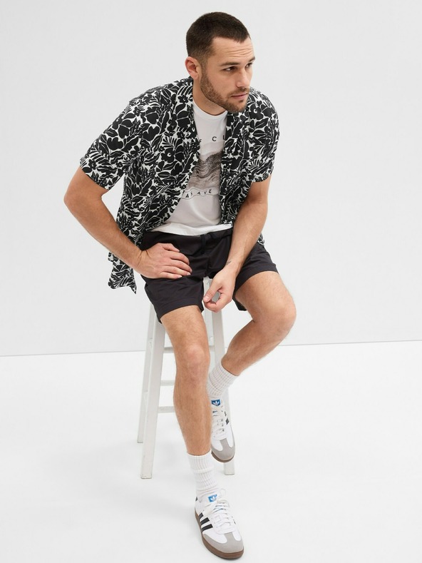 GAP Ľanová vzorovaná košeľa GAP