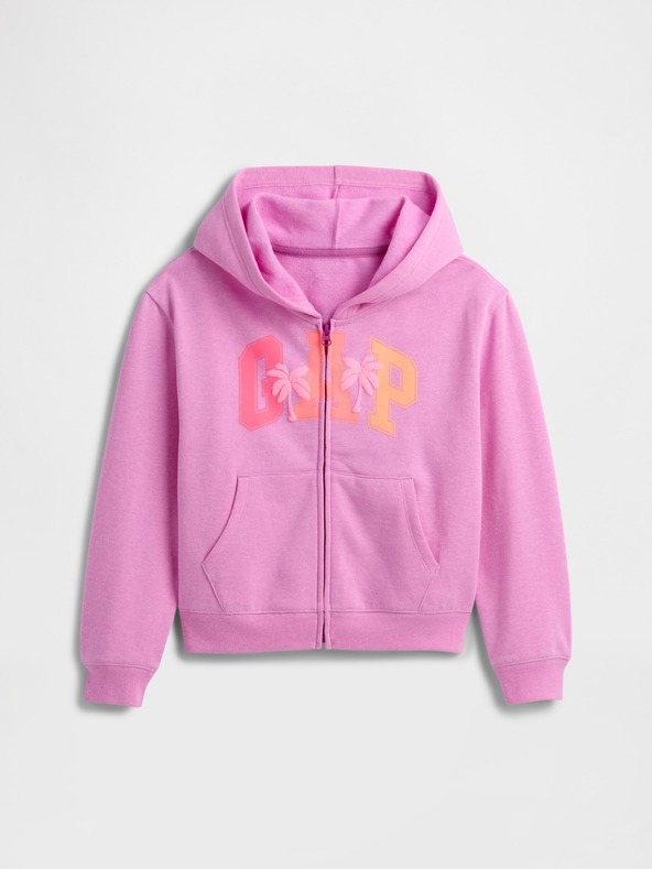 GAP Detská mikina s logom a fleece GAP
